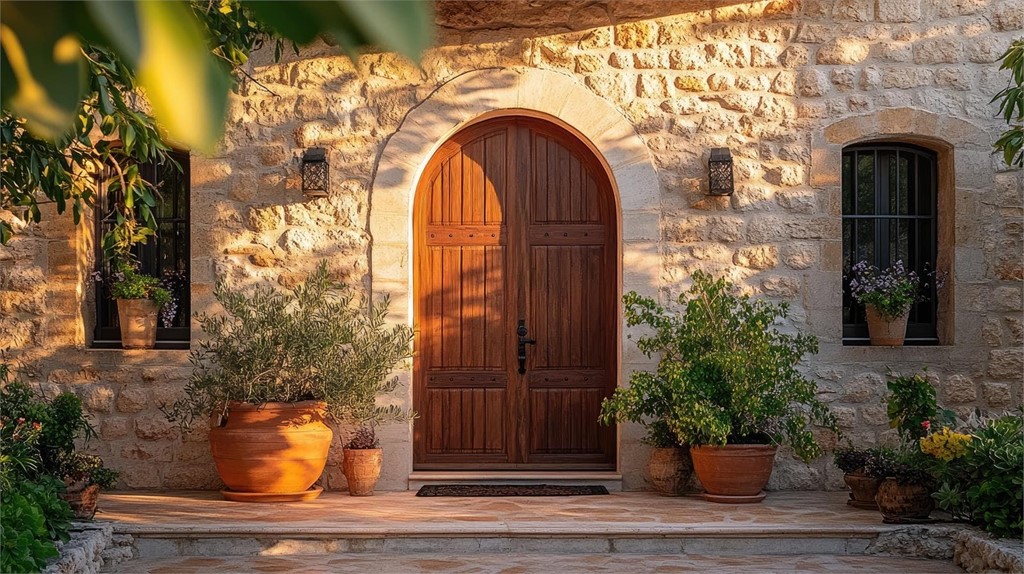 Trabajos en piedra decorativos para los marcos de puertas