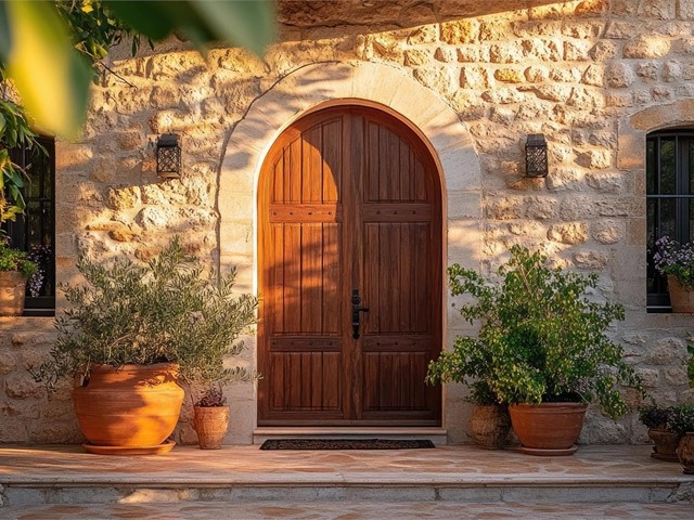 Trabajos en piedra decorativos para los marcos de puertas